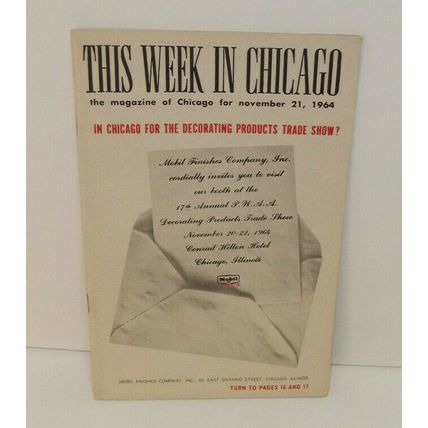 This Week In Chicago Magazine November 21 1964 Booklet Vintage Ads