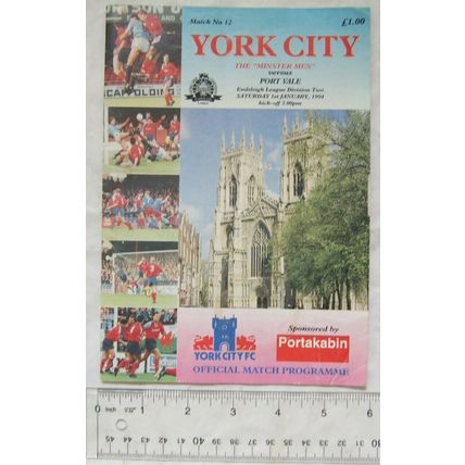 1994 programme York City v. Port Vale