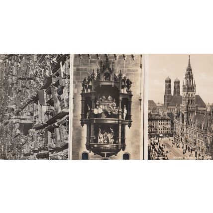 Munchen Aerial Glockenspeil Rathaus 3x German Religious Postcard s