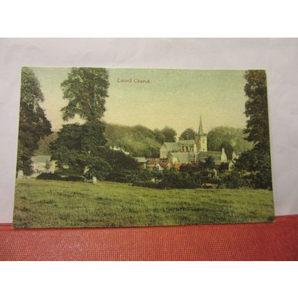 LACOCK CHURCH, WILTSHIRE unused antique postcard by E C Hunt of Lacock. #
