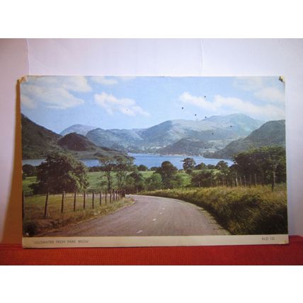 ULLSWATER FROM PARK BROW, CUMBRIA used vintage postcard. by Jarrold 1956 pm =