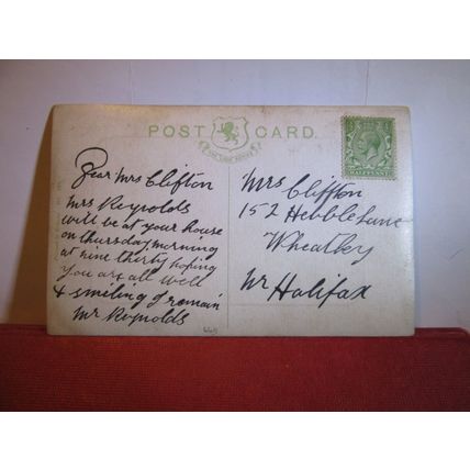 WEST VIEW PARK, HALIFAX, YORKSHIRE used antique postcard UNFRANKED STAMP =