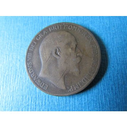 1909 EDWARD VII ONE PENNY FREE POST.