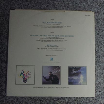 Chris de Burgh – Fatal Hesitation (AMY346) 1986 (12" Single)