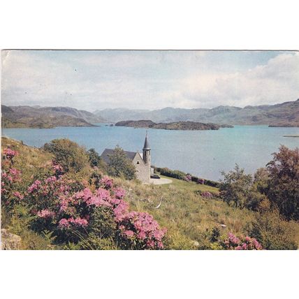Morar Church Loch Morar Inverness-shire Postcard posted 1957 VGC