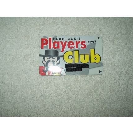 vtg terrible's casinos las vegas & nevada silver players club card collectible