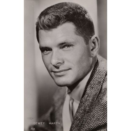 Dewey Martin 1956 Paramount Films French Paris RPC Postcard