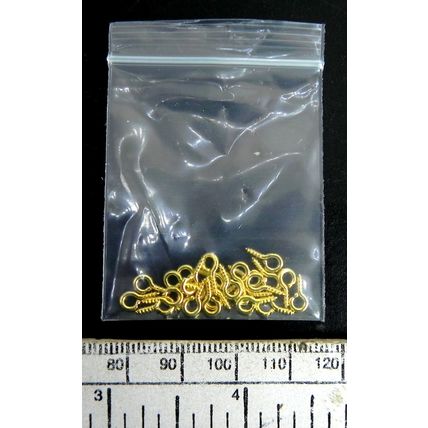 Oeil à vis 8mm doré – paquet de 25
