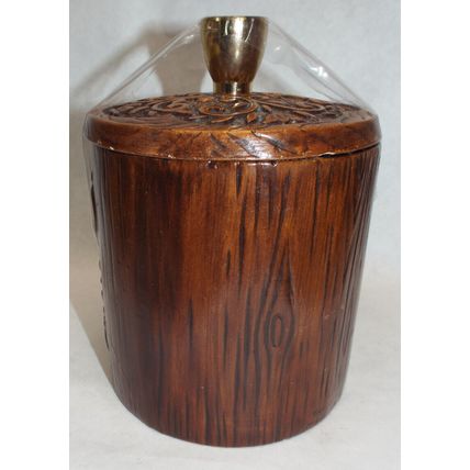 Rare Vintage Treasure Craft Ceramic Green Apple Canister Coffee Storage Can