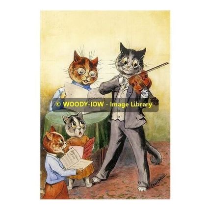 rp10228 - Louis Wain Cats - Family Evening - print 6x4