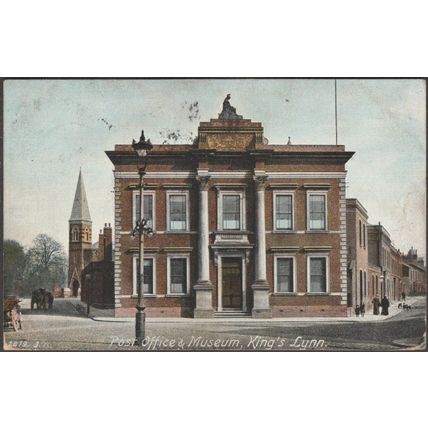 Post Office & Museum, King's Lynn, Norfolk, c.1905 - Hartmann Postcard