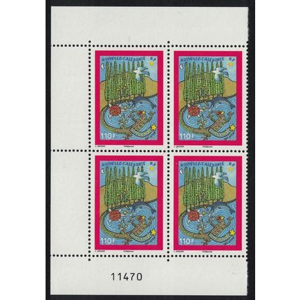 New Caledonia Christmas Symbols of New Caledonia Block of 4 Number 2008 MNH