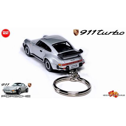 ULTRA RARE KEYCHAIN SILVER PORSCHE 911 CARRERA TURBO TEA TRAY