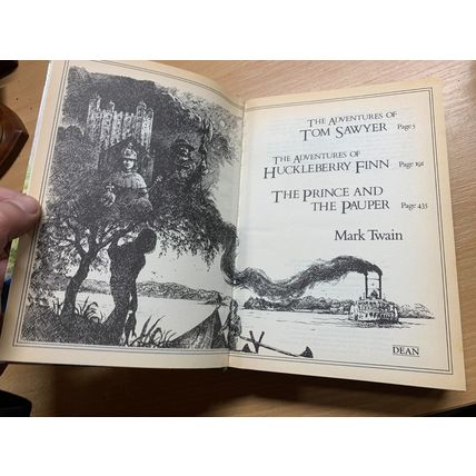 1978 MARK TWAIN "TOM SAWYER/HUCK FINN/PRINCE PAUPER" ILLUSTRATED HB BOOK (P4)