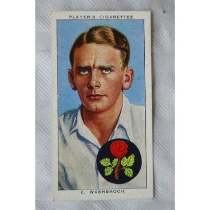 1938 Players Cricketers No. 30 C. Washbrook, Lancashire & England