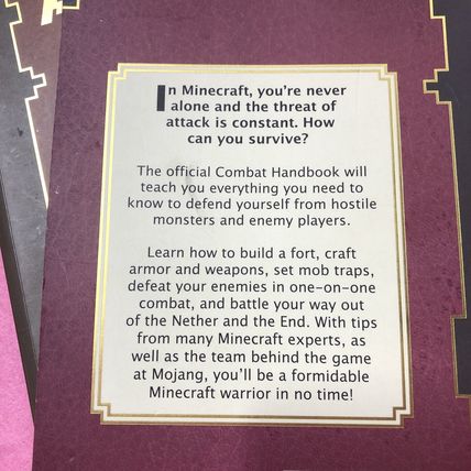 MINECRAFT Soft Cover Lot of 3 Red stone Combat Essential Handbook