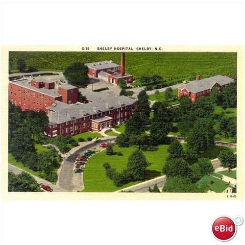 1950's Aerial View of Shelby Hospital, North Carolina