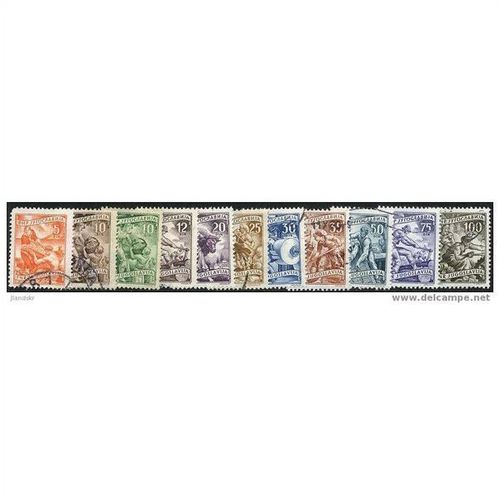 1951 11 different values - #55 fine used (o)