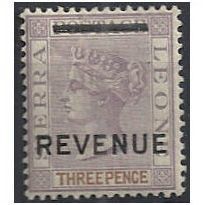 Sierra Leone 1896 3d Revenue Mounted Mint...
