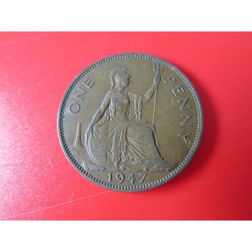 1947 GEORGE VI ONE PENNY FREE POST. AV