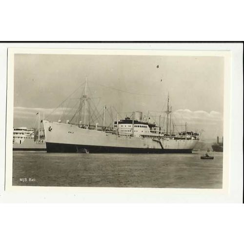 Swedish East Asia Co. MV BALI Company Postcard