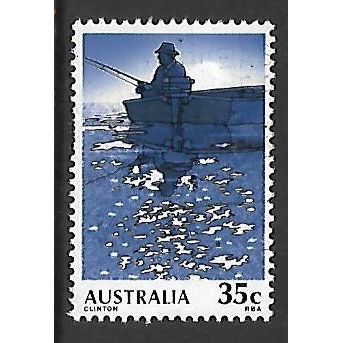 AUSTRALIA 1979 FISHING 35c SPINNING SG 725 FINE USED