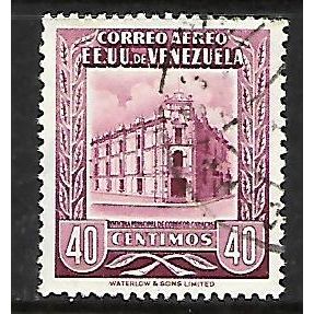 VENEZUELA 1953 AIR 40c RED G.P.O CARACUS SG1250 FINE USED