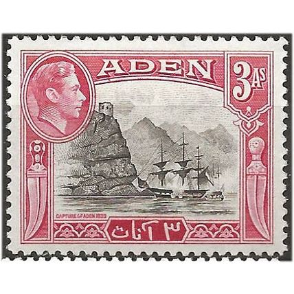 Aden 1939 SG22 3a Sepia & Carmine Mounted Mint .. .