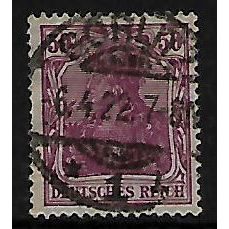 GERMANY 1916 DEUTSCHES REICH 50pf PURPLE SG 145a FINE USED