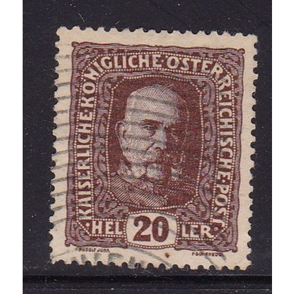 AUSTRIA 1916 20h VALUE USED SG253