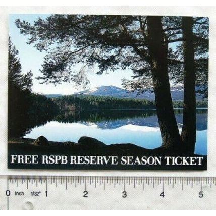 1989 postcard RSPB centenary free ticket