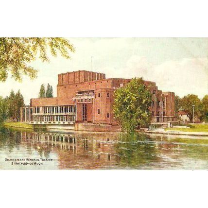 Art ARQ Shakespeare Memorial Theatre Postcard (Salmon *3781)