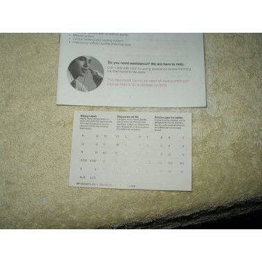 honeywell # rth111 non-programable thermostat owners manual w/ wiring labels