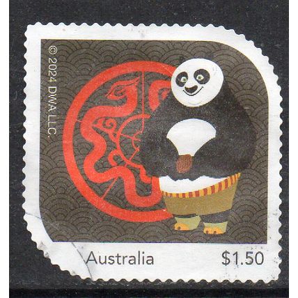 2024 DREAMWORKS, 'KUNG FU PANDA 4', USED SELF-ADHESIVE MYSTAMP. 9/10