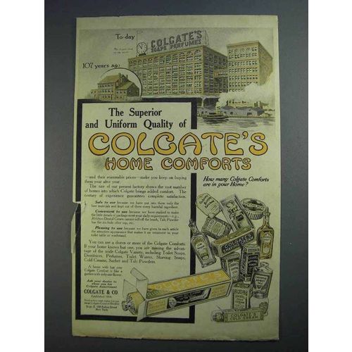 1913 Colgate's Home Comforts Ad - Superior Quality