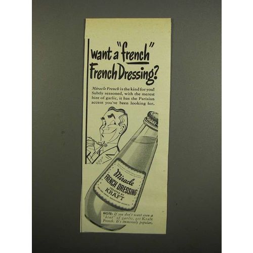 1949 Kraft Miracle French Dressing Ad