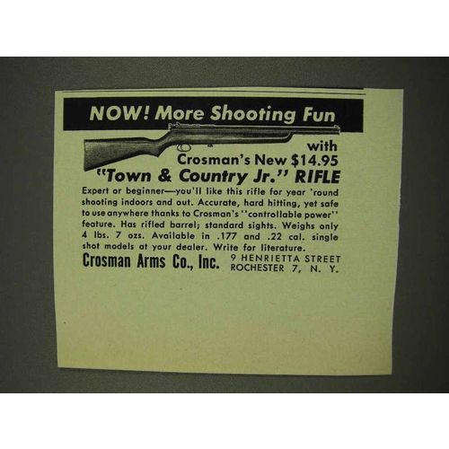 1949 Crosman Town & Country Jr. Rifle Ad - More Fun