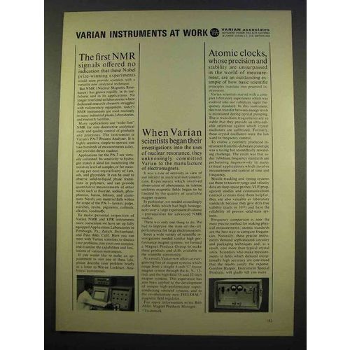 1963 Varian Instruments Ad - Electromagnets