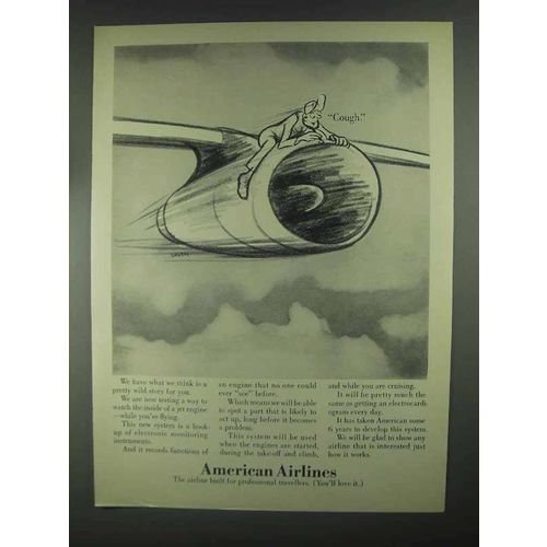 1967 American Airlines Ad - Cough