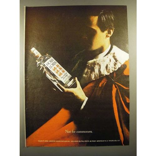 1967 House of Lords Gin Ad - Not for Commoners