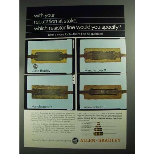 1968 Allen-Bradley Hot-Molded Resistors Ad - Reputation
