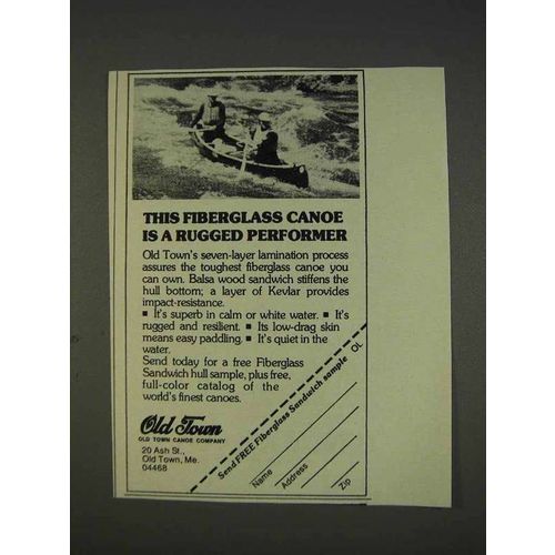 1977 Old Town Canoe Ad - A Rugged Performer