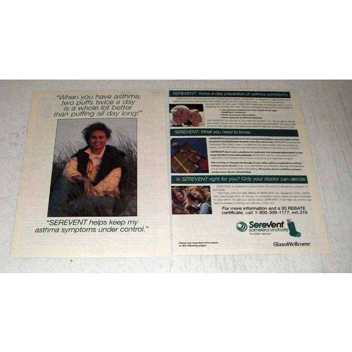 1996 GlaxoWellcome Serevent Ad - When You Have Asthma