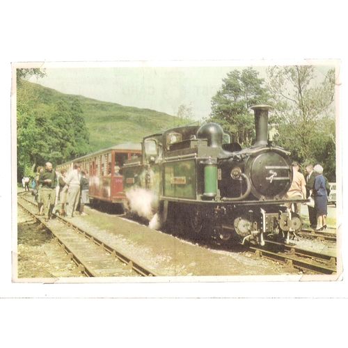 'Merddin emyrs at Tan-y-Bwlch' steam engine.unused postcard FESTINIOG Railway