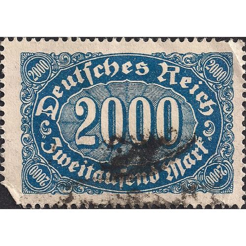 DEUTSCHES REICH, Inflation Definitive, blue 1922, 2000 Marke