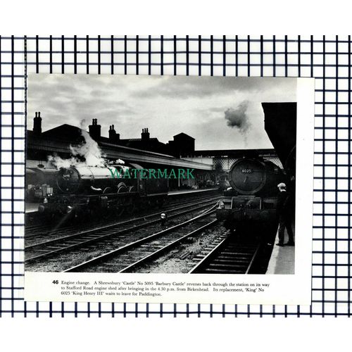 (7834) Barbury Castle 5095 Stafford Road Engine Shed - 1970s Cutting