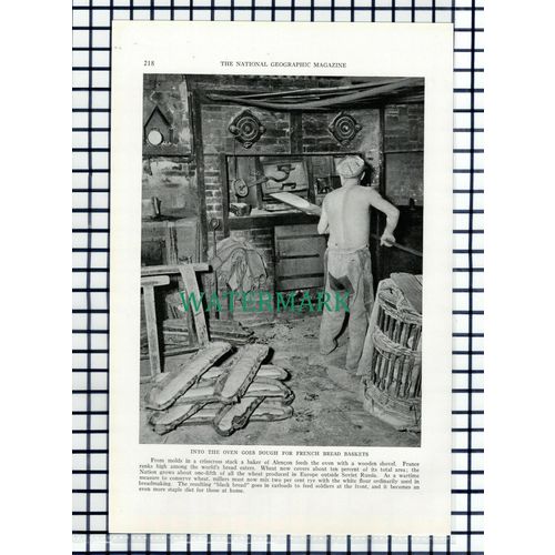 (8047) Alencon France Bakery - 1940 Book Print