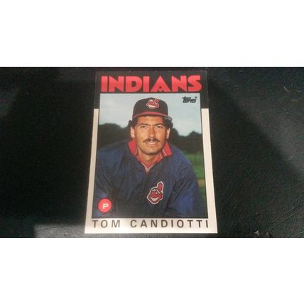 1986 Topps Traded Card # 018T Tom Candiotti Excellent (5) Cleveland Indians