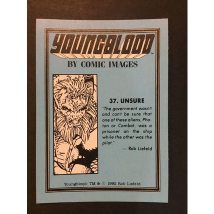 Youngblood trading card #37, excellent condition!