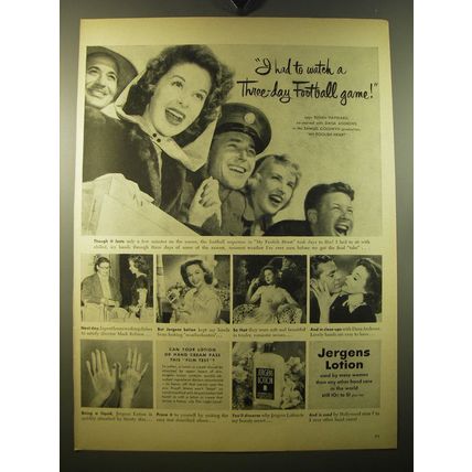 1950 Jergens Lotion Advertisement - Susan Hayward